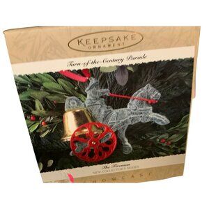 Keepsake Ornament Turn-Of-The-Century Parade 1995 Hallmark Horse & Buggy W/ Bell